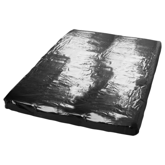Fetish - Lakovaná prostěradla - 200×230 cm (černá)