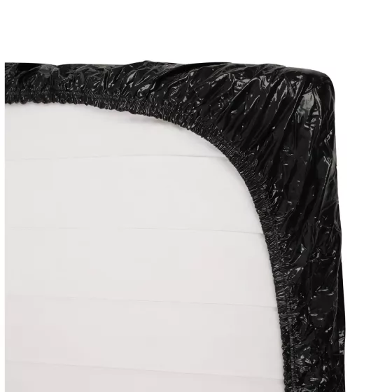Fetish - Lakovaný prostěradlo - s gumou - 220x220 cm (černé)
