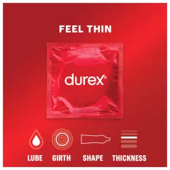 Durex Feel Thin - prezervativ s realistickým pocitem (3 ks)