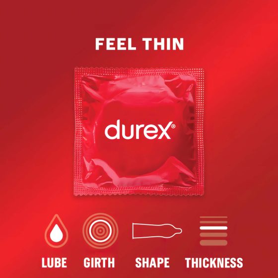 Durex - kondomy - extra tenké pro realistický pocit - 3 ks