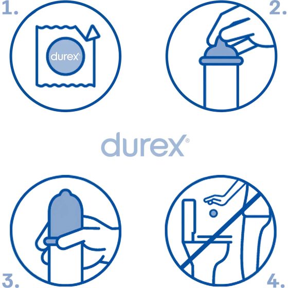 Durex - kondomy - extra tenké pro realistický pocit - 3 ks
