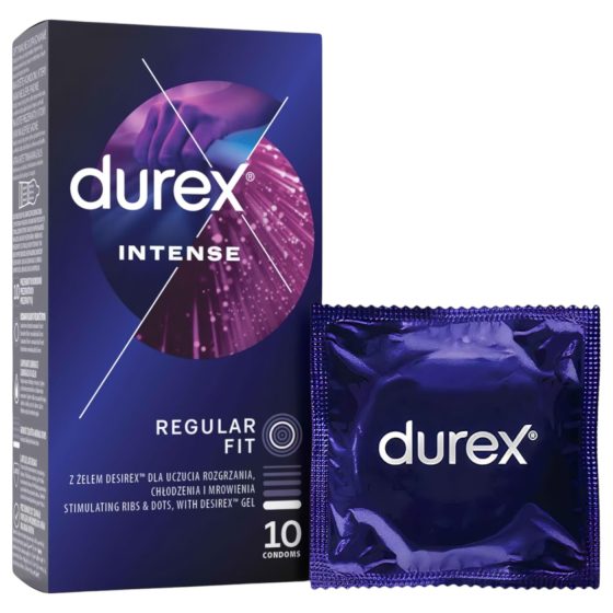 Durex Intense - vroubkované a bodované kondomy (10 ks)