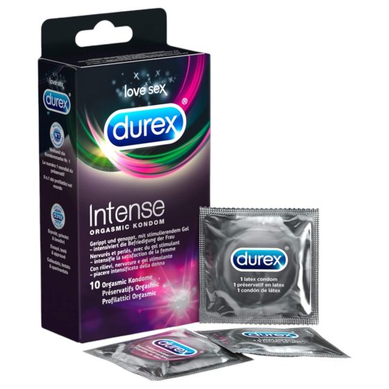 Durex Intense - vroubkované a tečkované kondomy (10 ks)