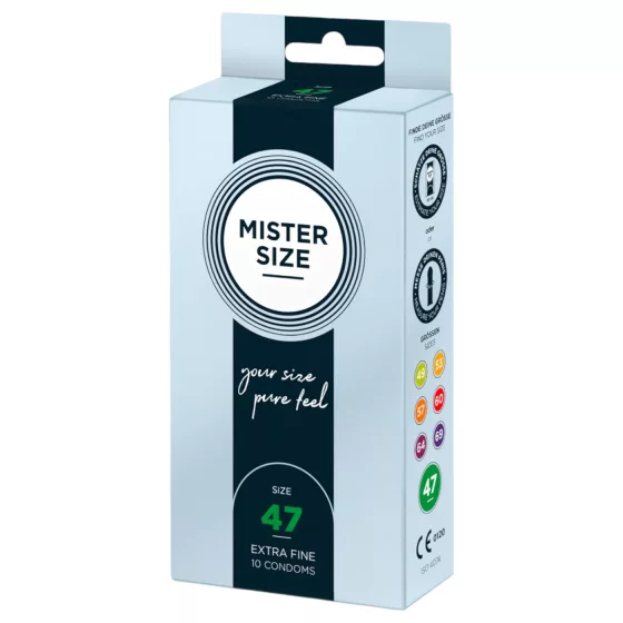 Mister Size - tenký kondom - 47 mm - 10 ks