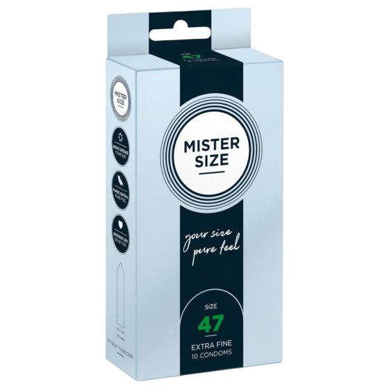 Mister Size tenké kondomy - 47mm (10ks)