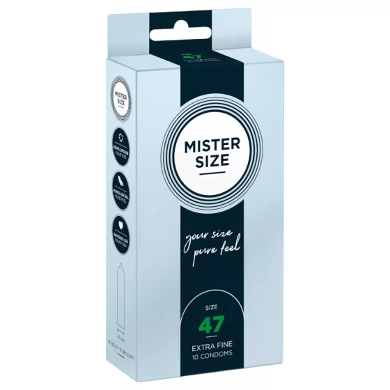 Mister Size - tenký kondom - 47 mm - 10 ks