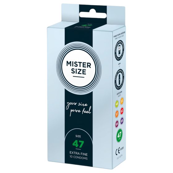 Mister Size tenké kondomy - 47mm (10ks)