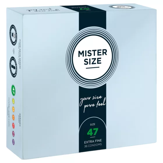 Mister Size - tenký kondom - 47 mm - 36 ks