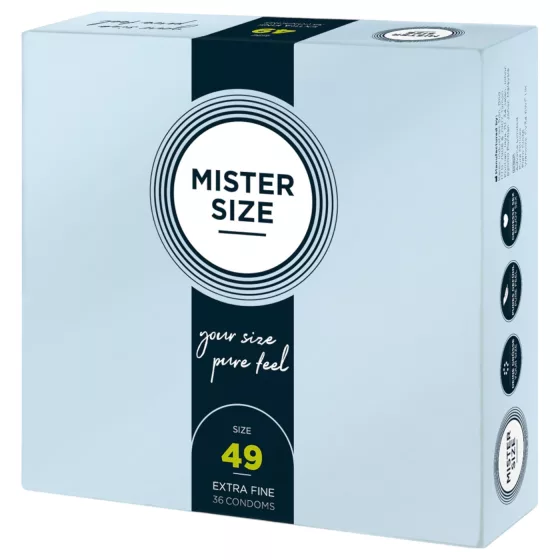 Mister Size - tenký kondom - 49 mm - balení 36 ks