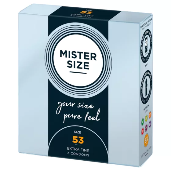 Mister Size - tenký kondom - 53 mm - 3 ks