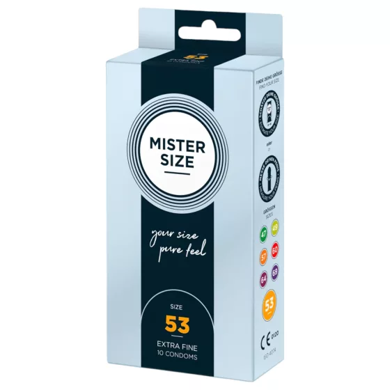 Mister Size - tenký kondom - 53 mm - 10 ks