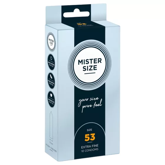 Mister Size - tenký kondom - 53 mm - 10 ks