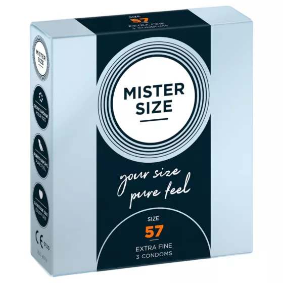 Mister Size - kondom extra tenký - 57 mm - 3 ks
