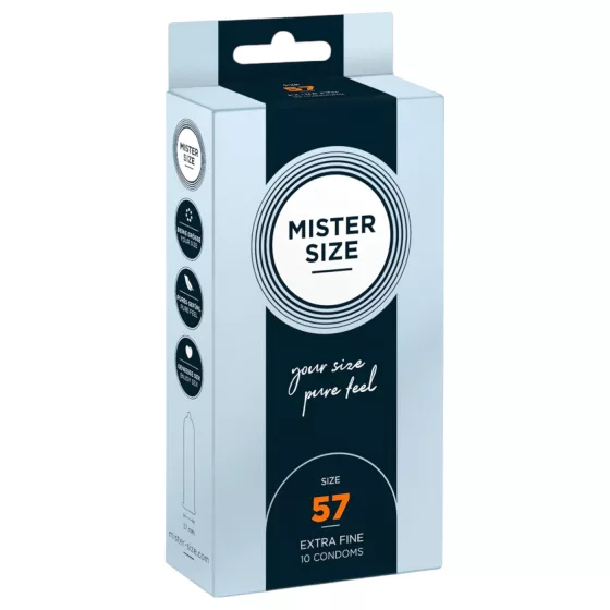 Mister Size - tenký kondom - 57 mm - 10 ks