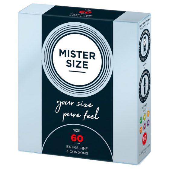 Mister Size tenký kondom - 60mm (3 ks)