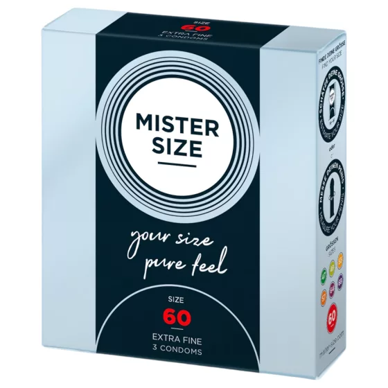 Mister Size - tenký kondom - 60 mm - 3 ks