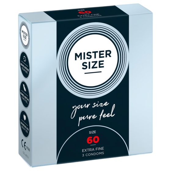 Mister Size tenký kondom - 60mm (3 ks)