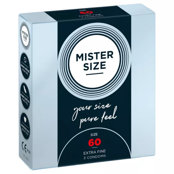Mister Size - tenký kondom - 60 mm - 3 ks