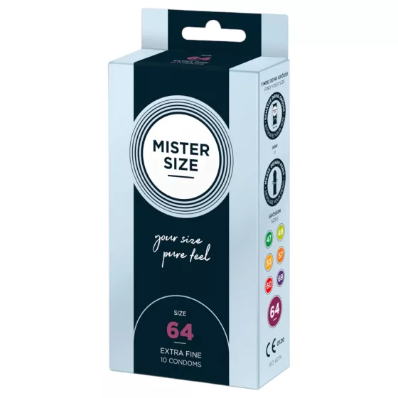 Mister Size - tenký kondom - 64 mm - balení 10 ks
