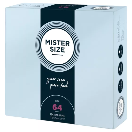 Mister Size - extra tenký kondom - 64 mm - 36 ks