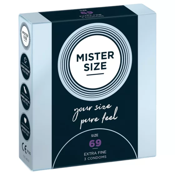 Mister Size - extra tenký kondom - 69mm - 3 kusy