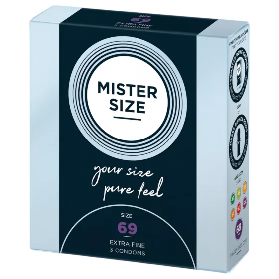 Mister Size - extra tenký kondom - 69mm - 3 kusy