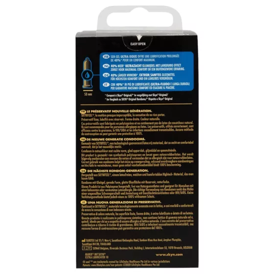 Manix SKYN Extra Lubricated - extra lubrikovaný bezlatexový kondom (10 ks)