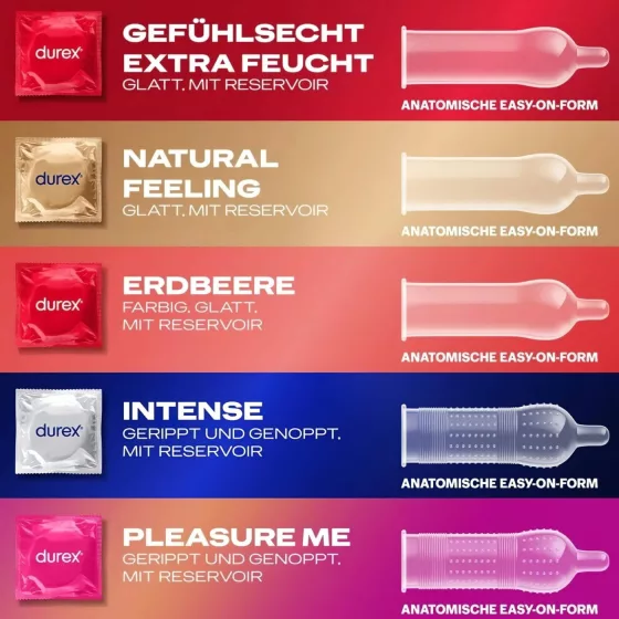 Durex Love Mix - sada kondomů - 40 kusů