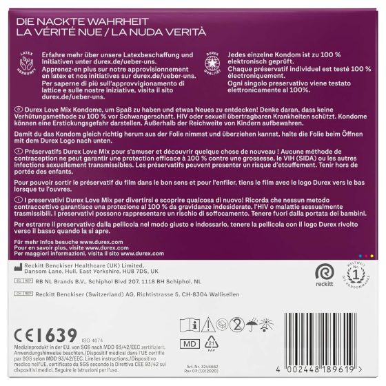 Durex Love Mix - kondom balení (40 ks)