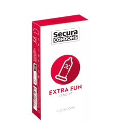 Secura Extra Fun - vroubkovaný kondom - 53mm - 12 kusů