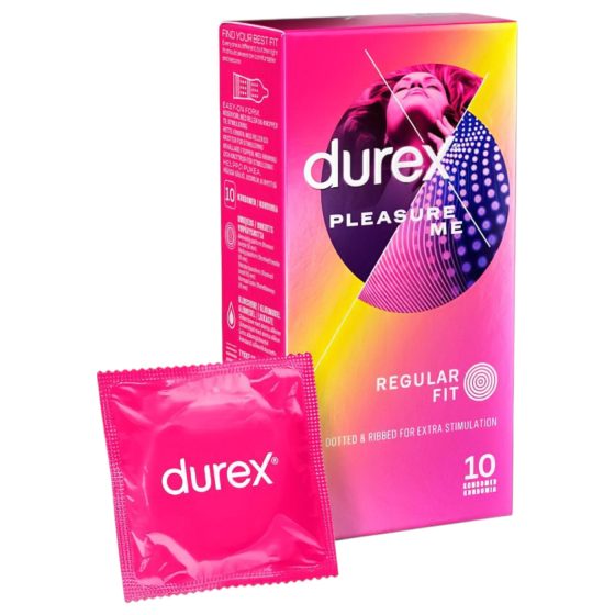Durex Pleasure Me - vroubkované a tečkované kondomy (10 ks)