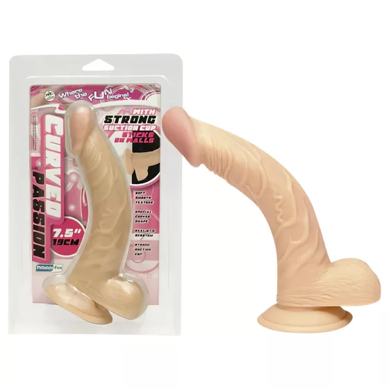 NMC - dildo zahnuté - realistické provedení - 19 cm