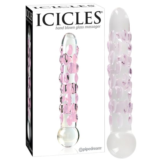 Icicles No. 7 - perlové skleněné dildo