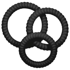 You2Toys - erekční kroužky sada - černá