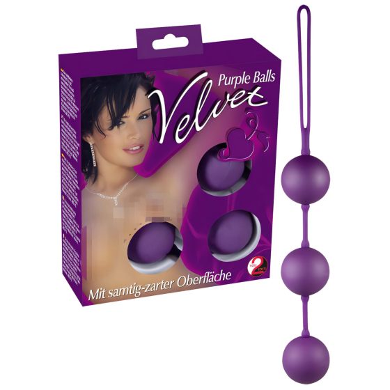 You2Toys - Sametové fialové trojité venušiny kuličky