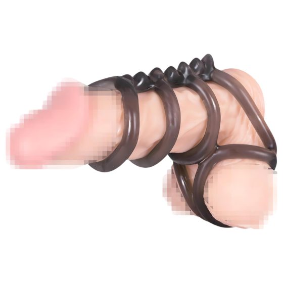 Bad Kitty - erekční kroužek na penis a varlata s hroty