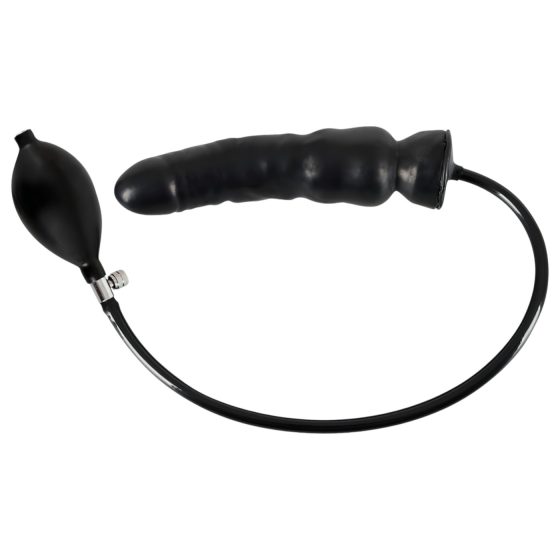 LATEX - Nafukovací dildo (černé)