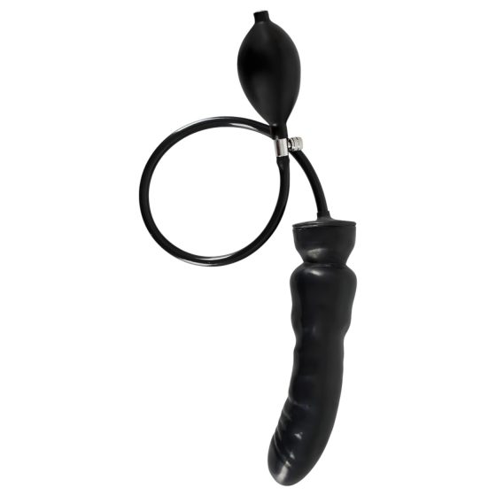 LATEX - Nafukovací dildo (černé)