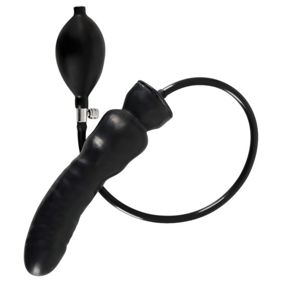 LATEX - Nafukovací dildo (černé)