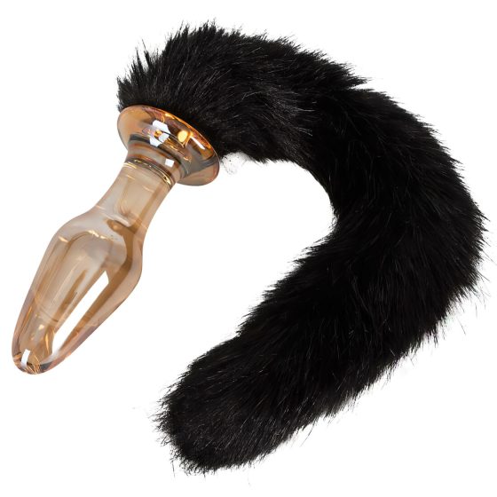 You2Toys - anální kolík s kočičím ocasem - sklo