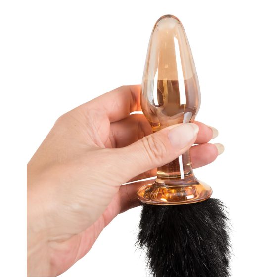 You2Toys - anální kolík s kočičím ocasem - sklo