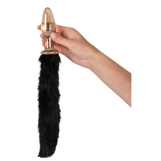 You2Toys - anální kolík s kočičím ocasem - sklo