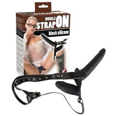 You2Toys - Připínací silikonové dildo duo (černé)