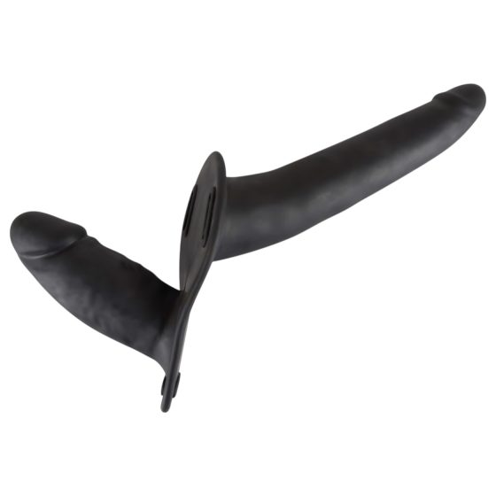 You2Toys - Připínací silikonové dildo duo (černé)