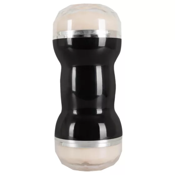 You2Toys - vagína a anál - dvojitý masturbátor - černý