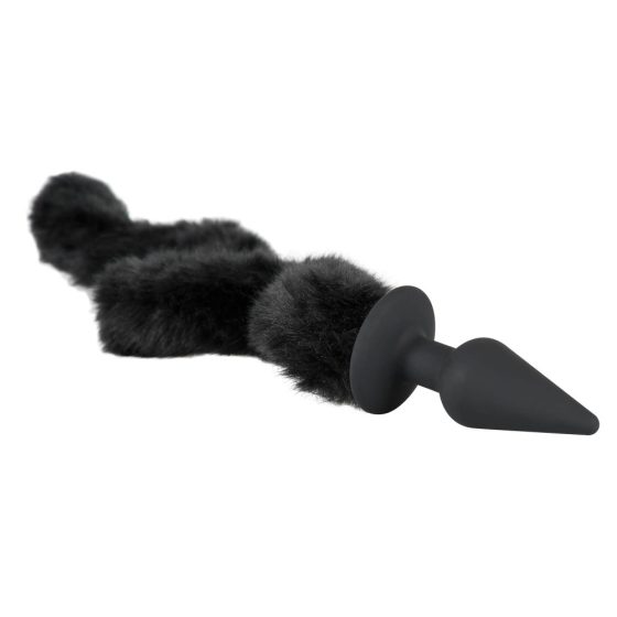 Bad Kitty Plug & Tall - Anální kolík s kočičím ocasem (černý)
