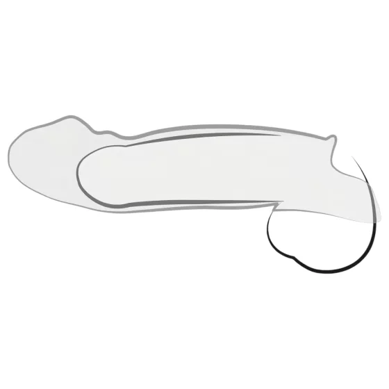 Crystal Skin - návlek na penis pro prodloužení - realistický gelový