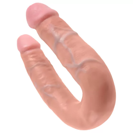 King Cock - dvojité dildo - střední - tělová barva