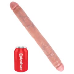 King Cock 41 cm dvojitý dildo - přírodní