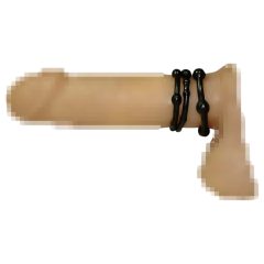   You2Toys - Buď tvrdý! Sada erekčních kroužků - černá (3 ks)